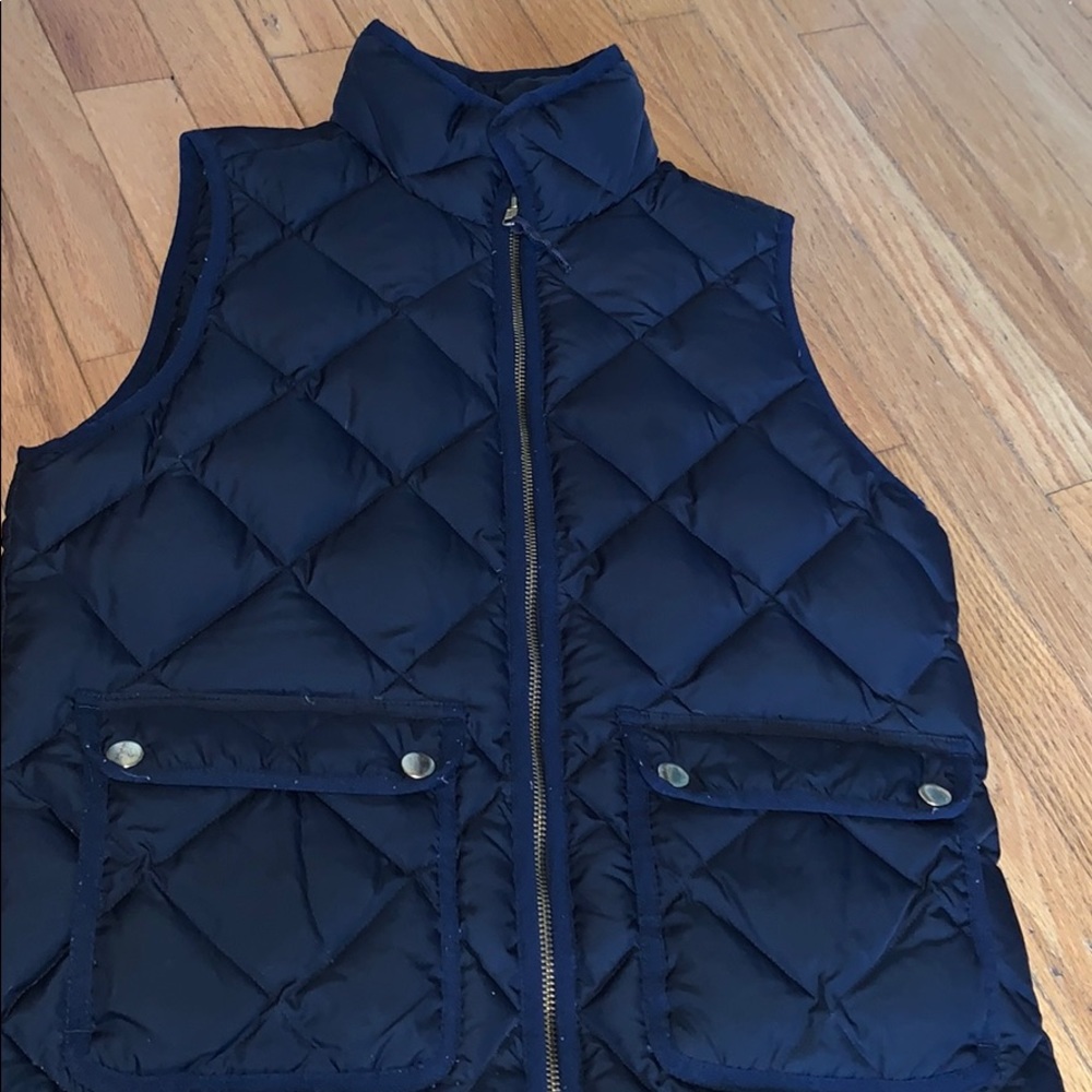 j crew blue preppy vest